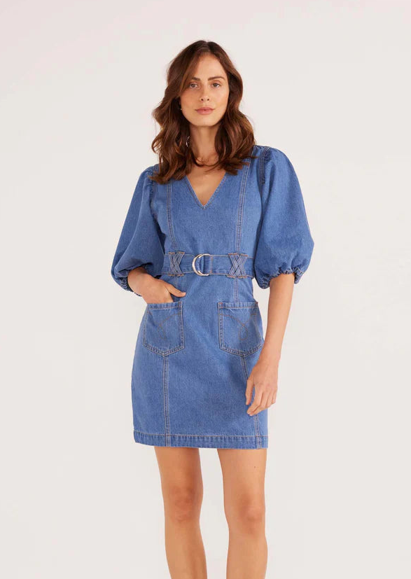 Mink Pink Peyton Denim Mini Dress