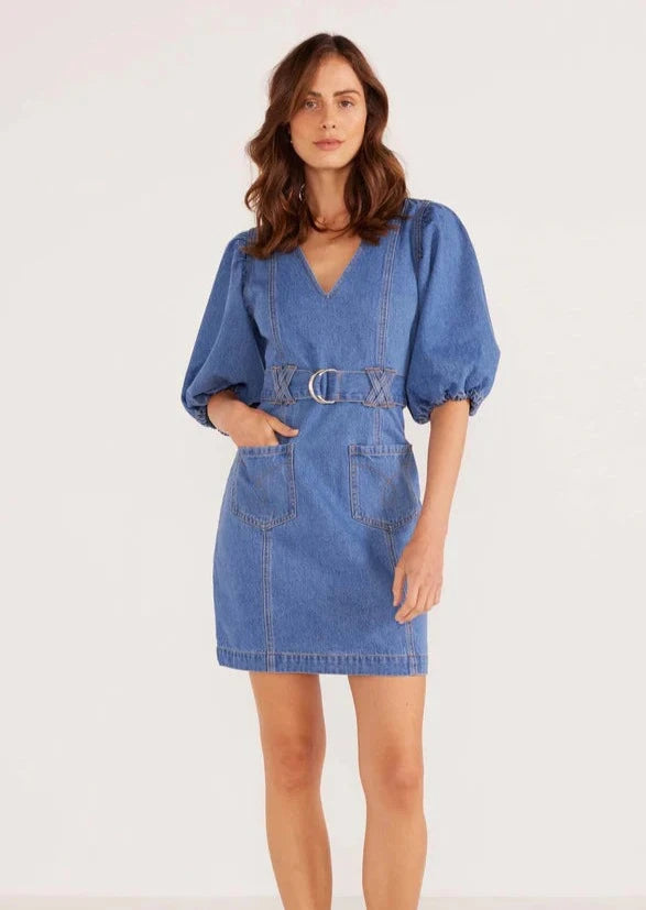 Mink Pink Peyton Denim Mini Dress