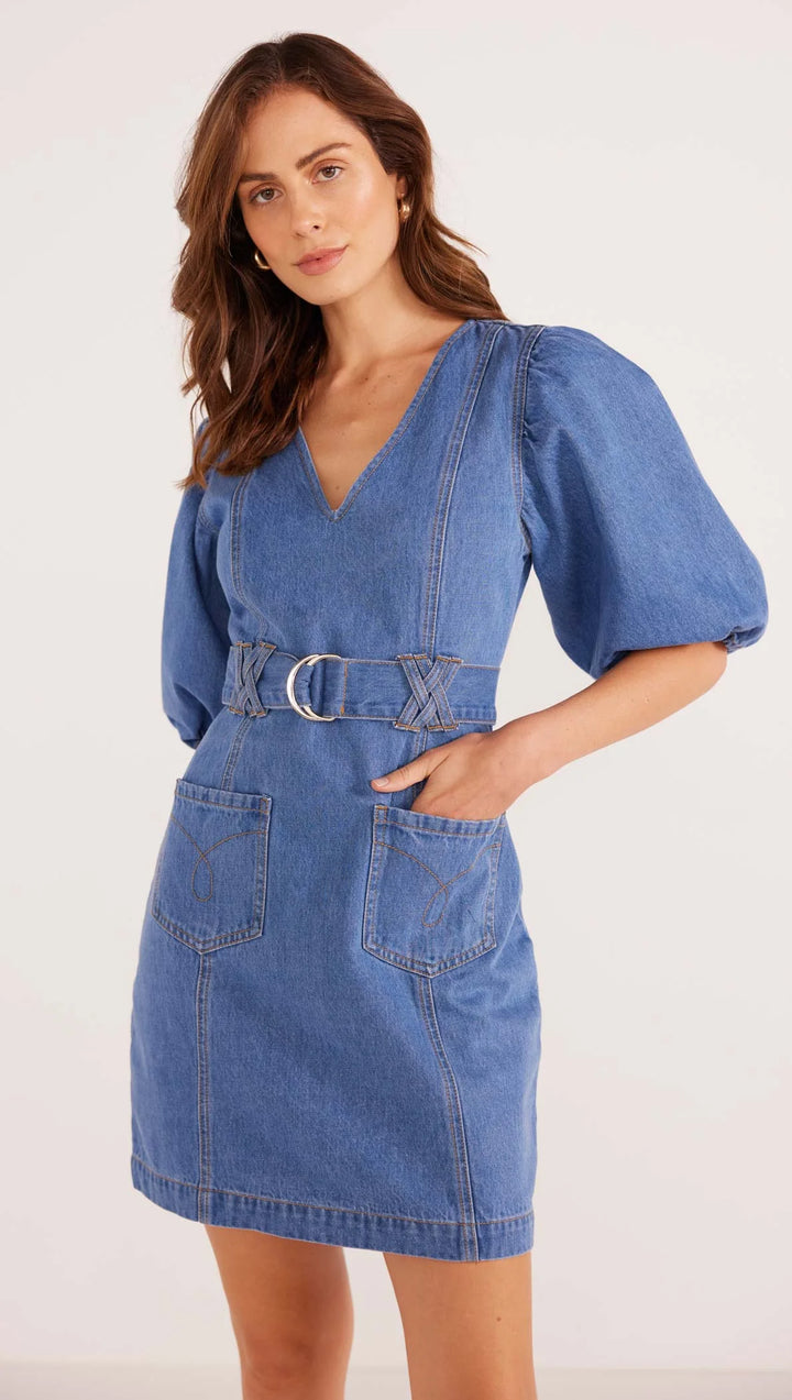 Mink Pink Peyton Denim Mini Dress