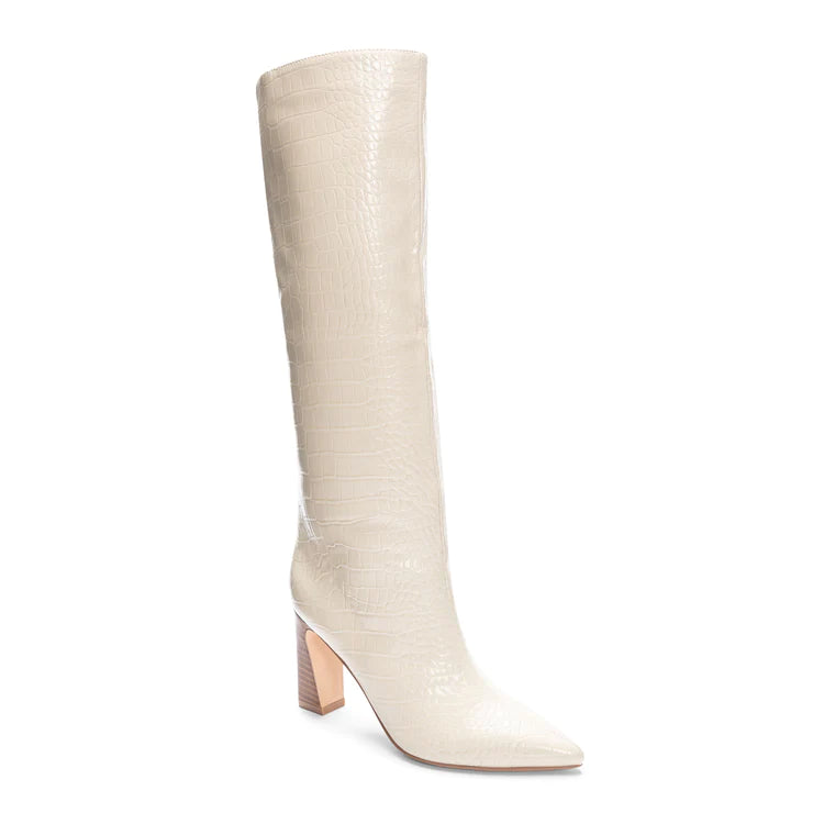 Frankie Tall Shaft Boot-Cream