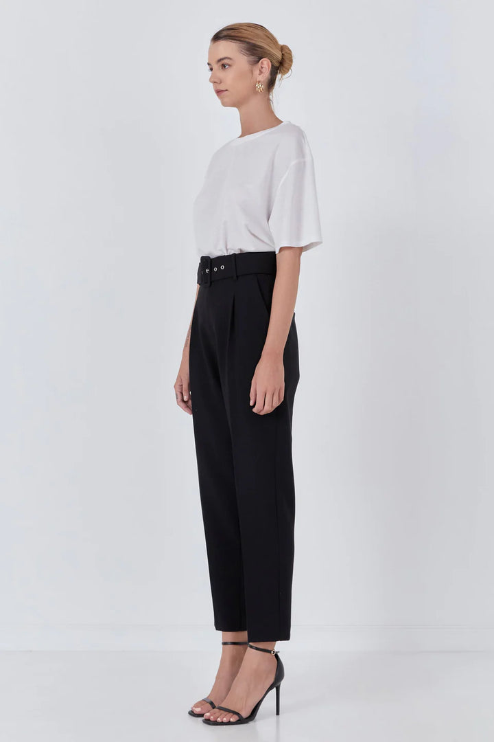 Milani High Waisted Trousers- Black
