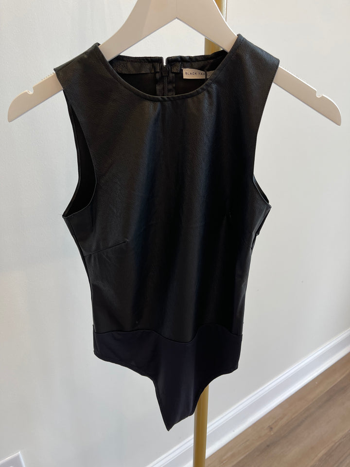 Faux Leather Bodysuit