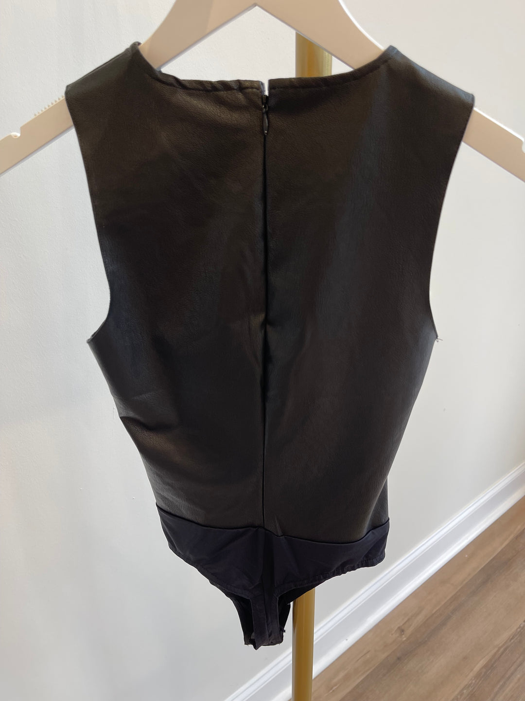 Faux Leather Bodysuit