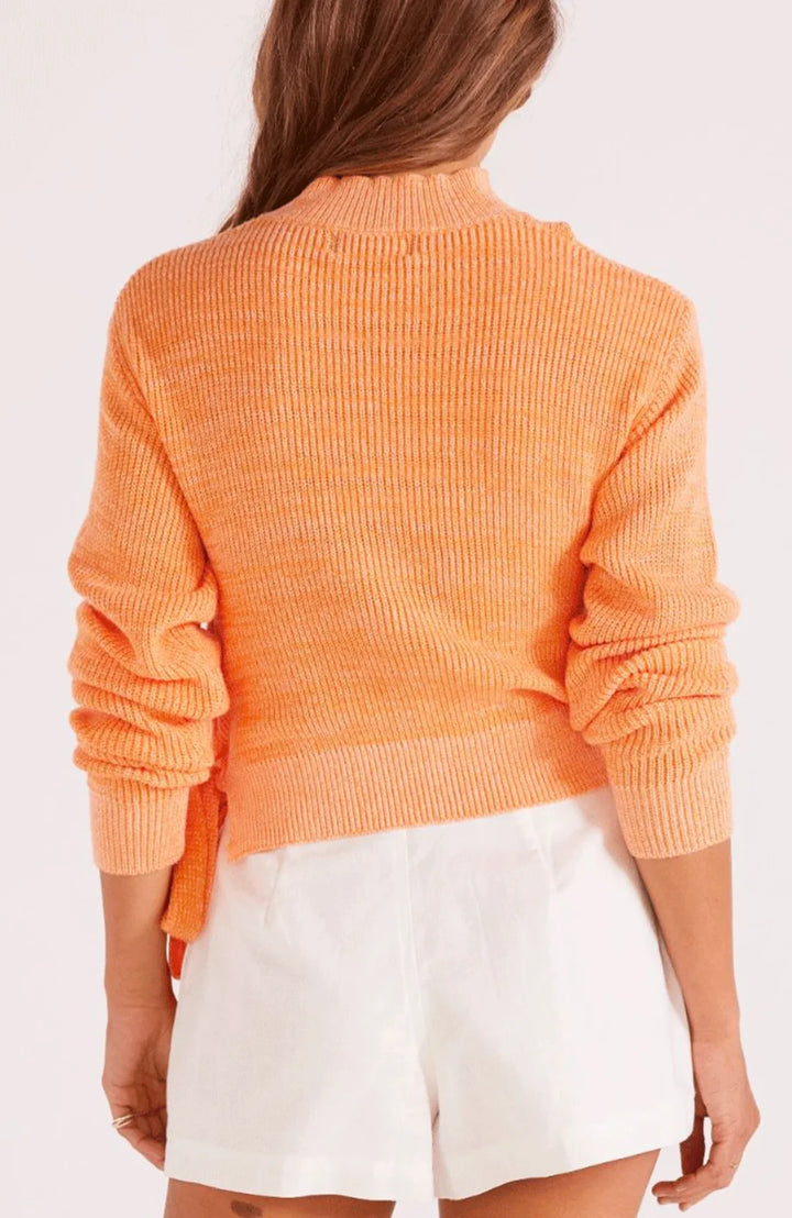 Mink Pink Lea Side Sweater- Orange