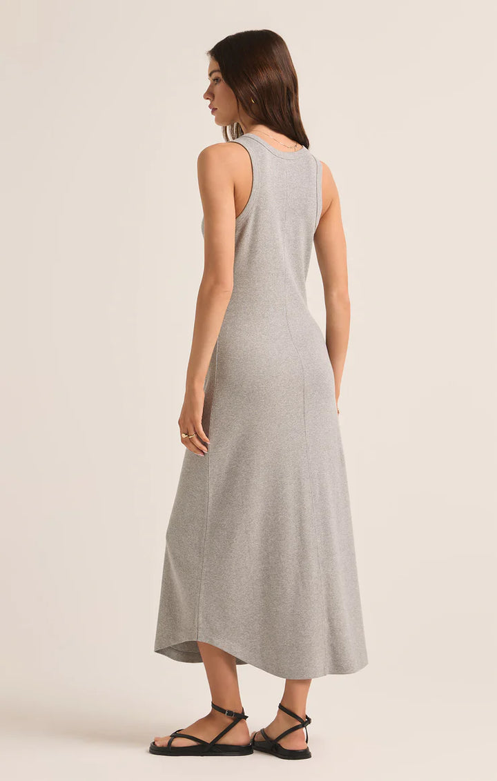 Z Supply Goodwin Midi Dress-Grey