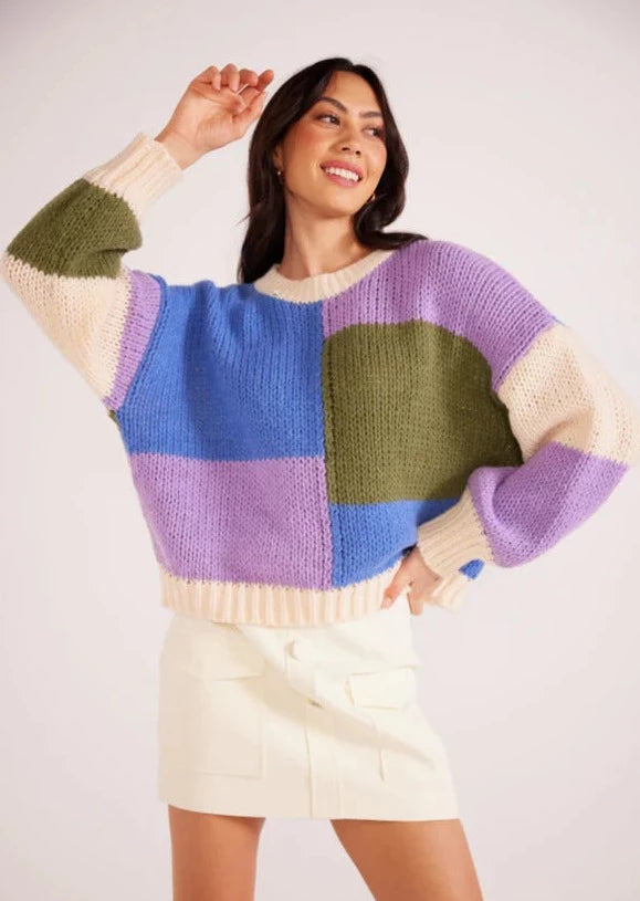 Mink Pink Lawrence Knit Sweater-Multi