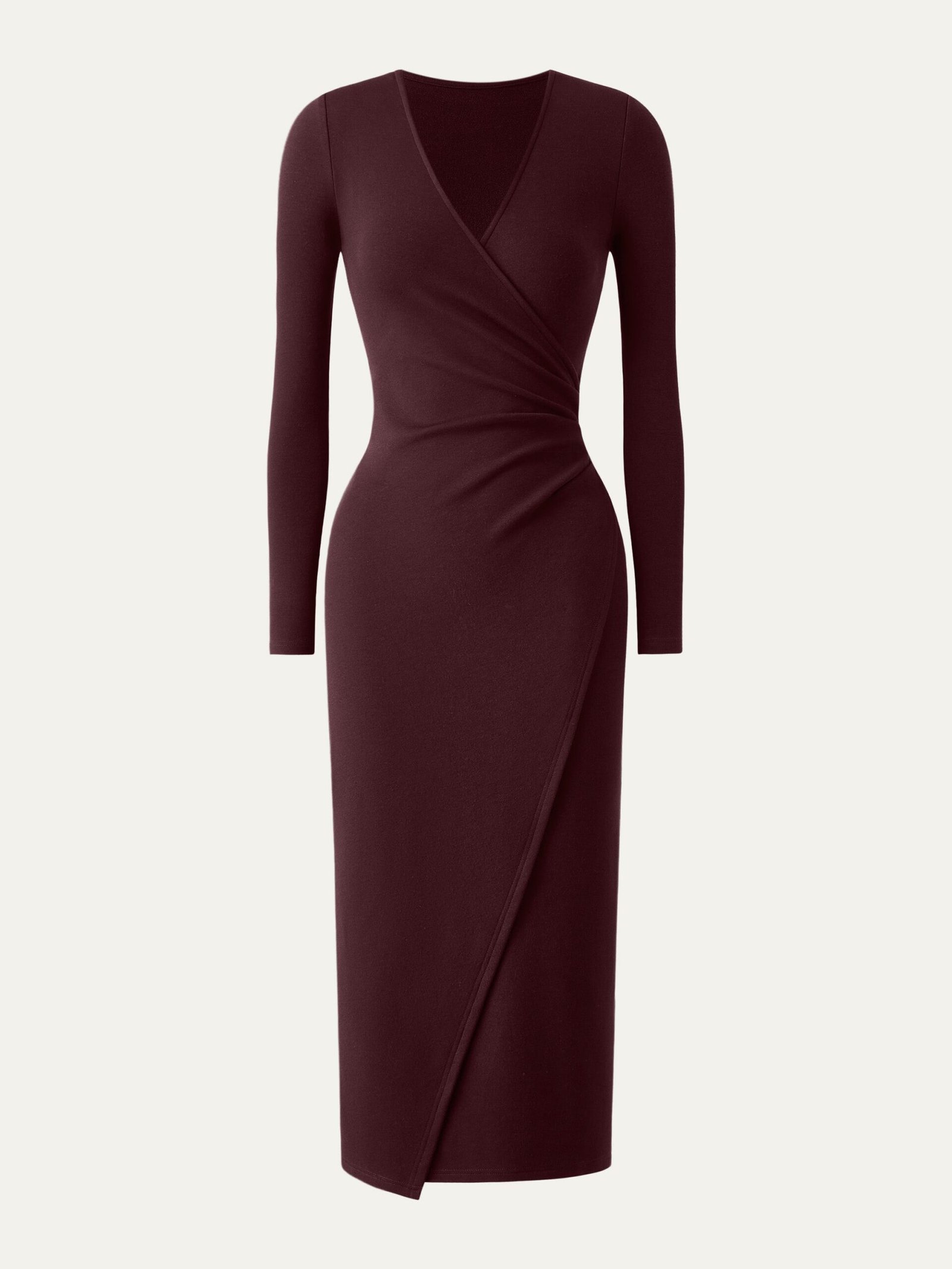 Surplice Wrap Long Sleeve Dress - Image 10