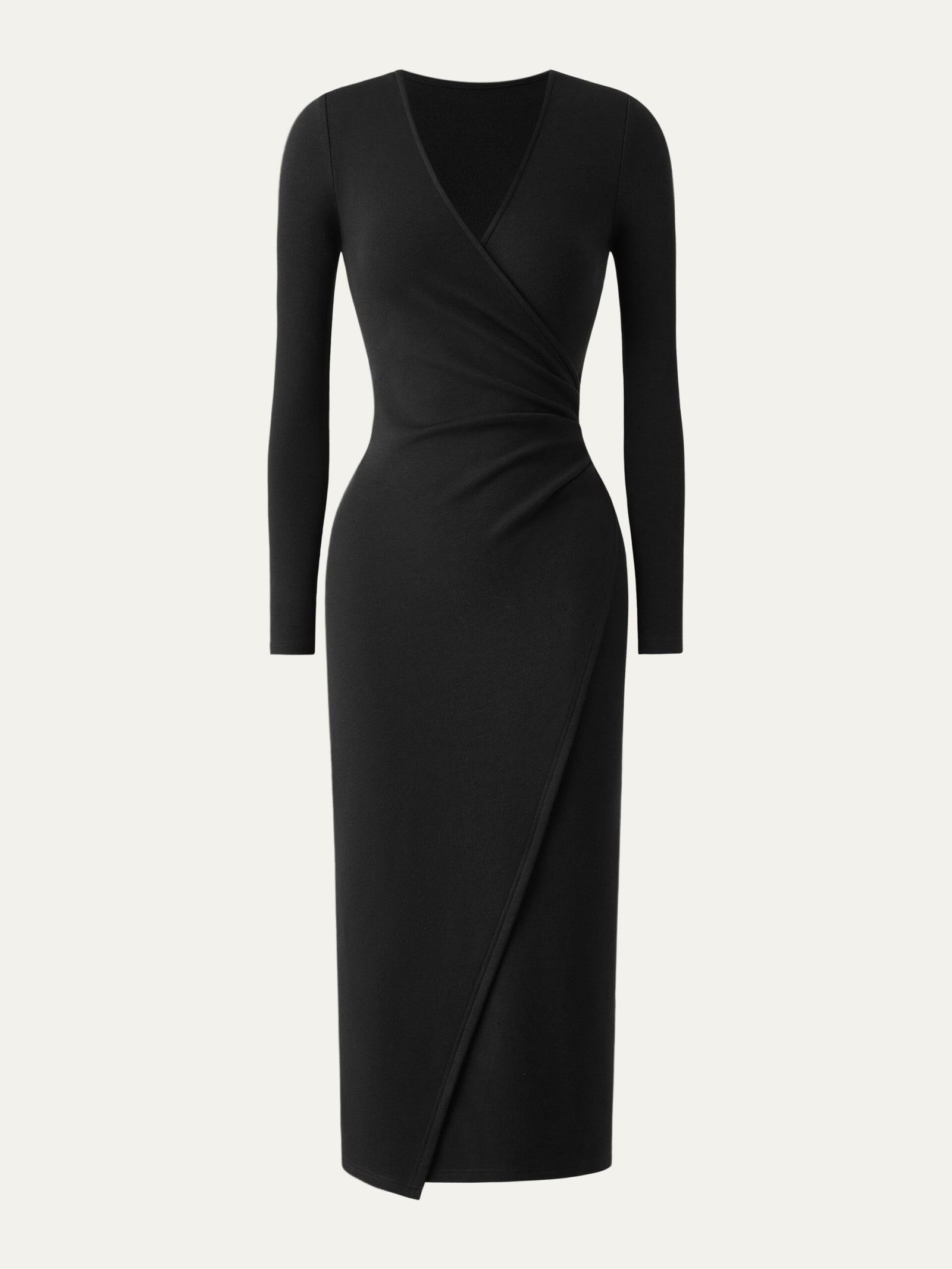Surplice Wrap Long Sleeve Dress - Image 12
