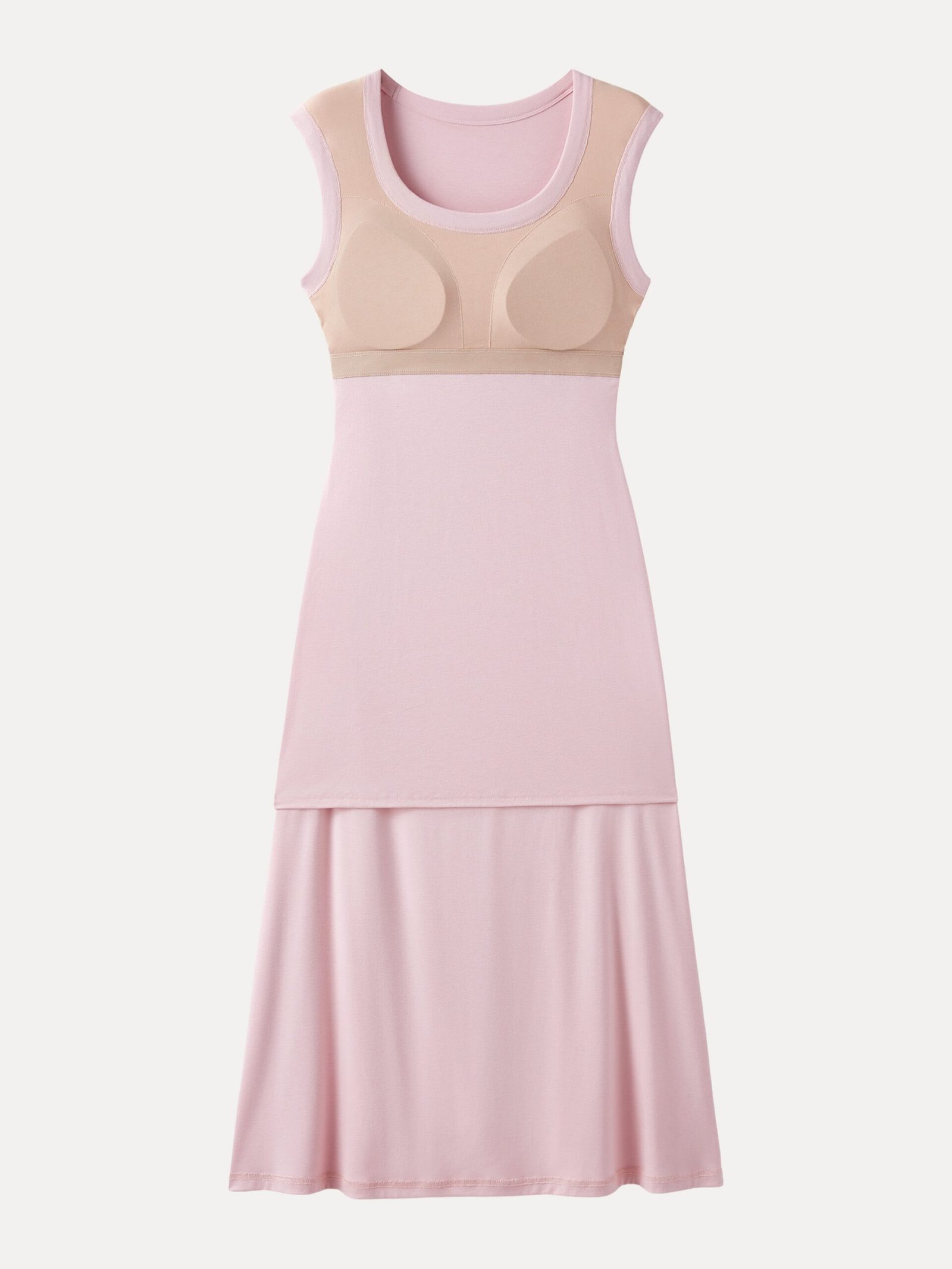 Scoop Neck Side Ruched New Airy Brami Midi Dress - Image 10