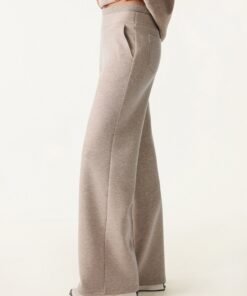 Double Waistband Straight Leg Pants with Pockets