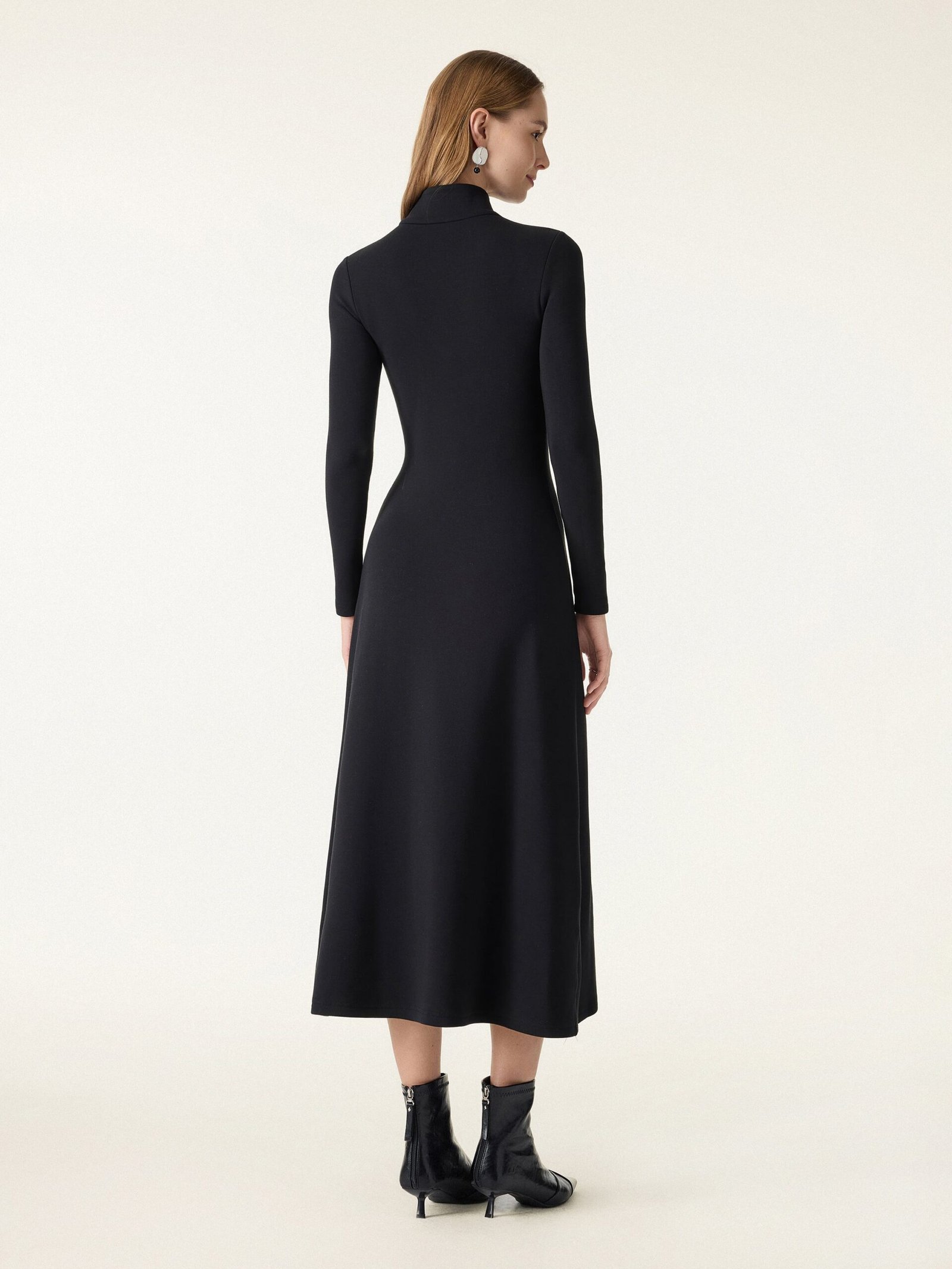 Standout Mandarin Collar Frog Button Midi Brami Dress Limited Edition - Image 9