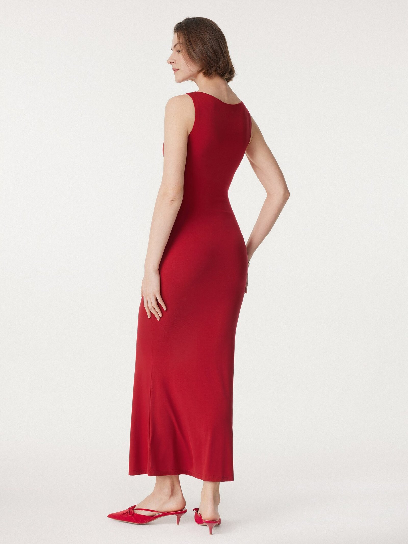 Effortless Boatneck Mermaid Maxi Dress - Image 9