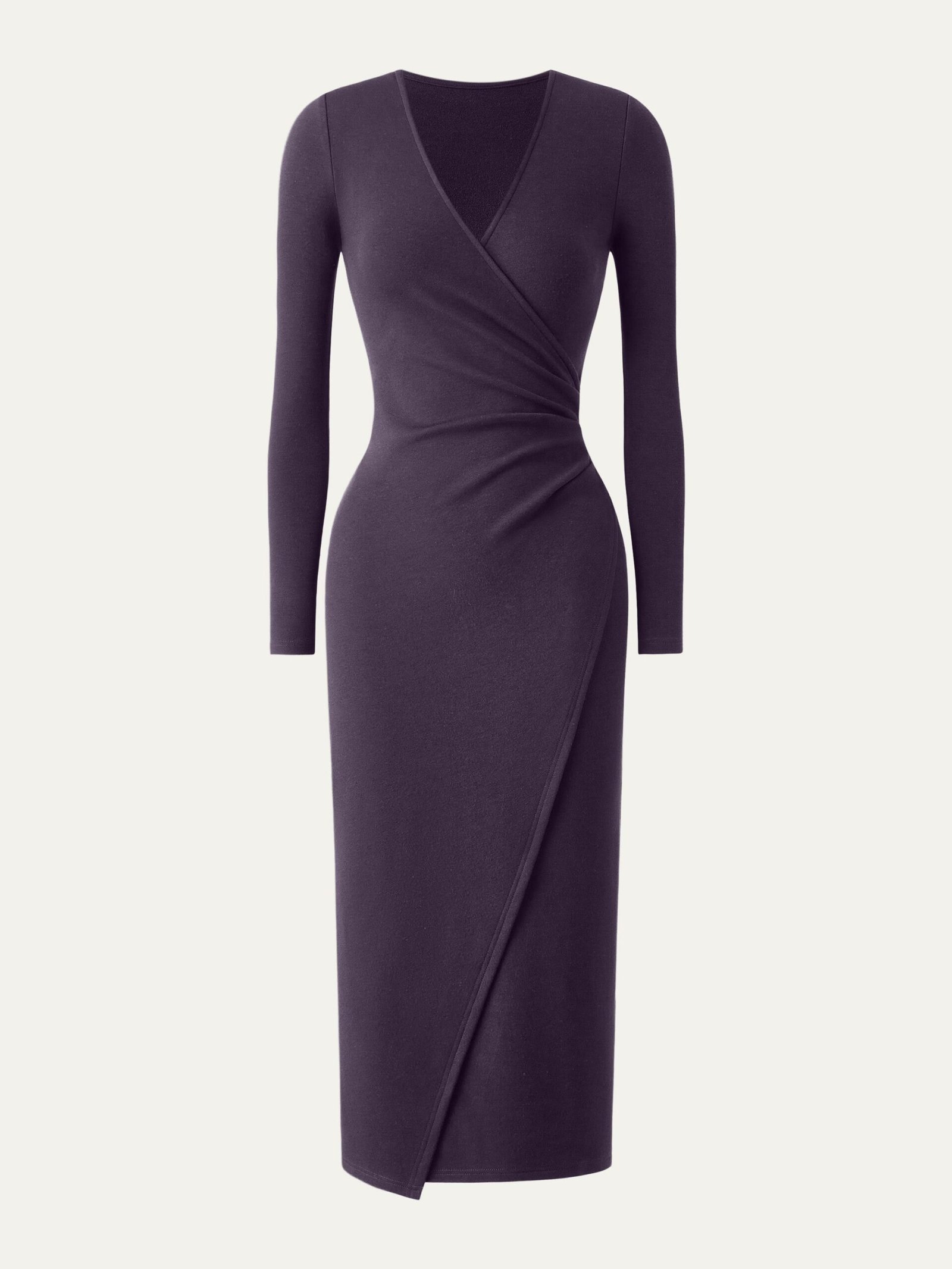 Surplice Wrap Long Sleeve Dress - Image 11