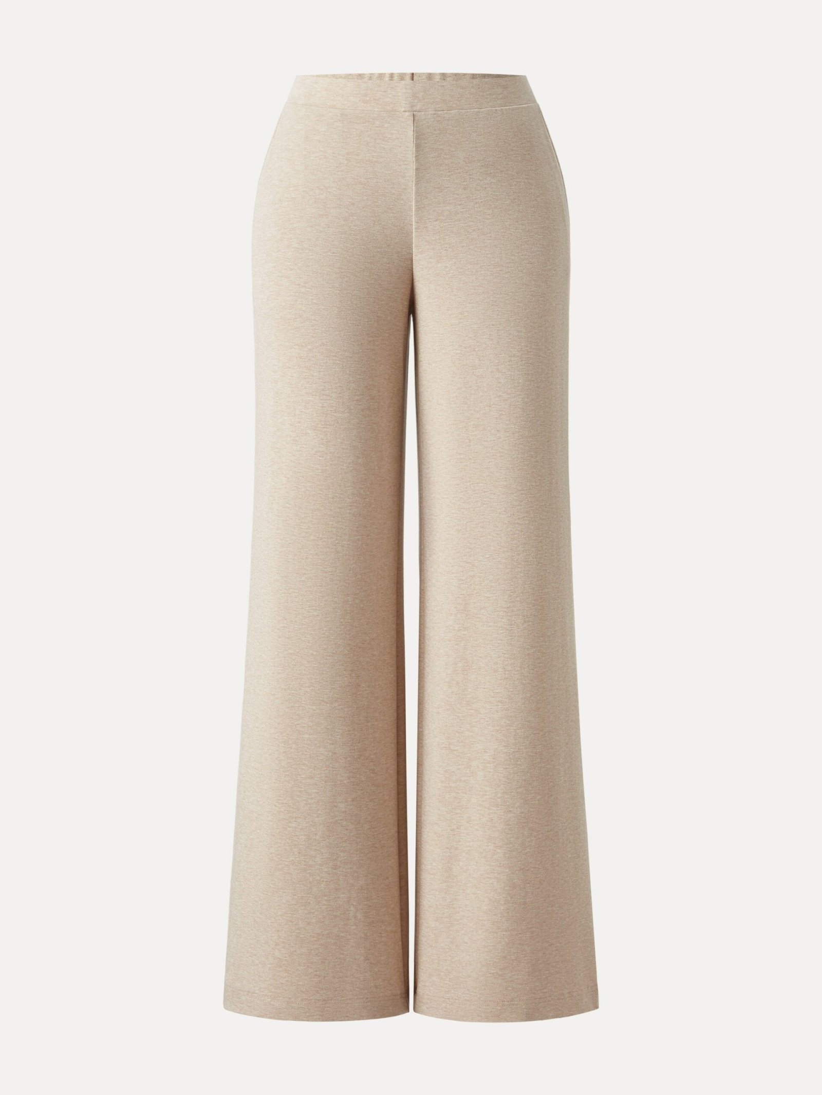 Lyocell Wool Mid Rise Wide Leg Pull-on Pants with Pockets - Image 3