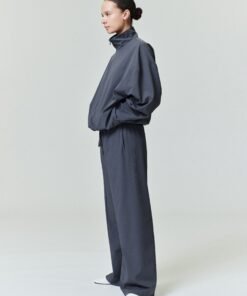 Womens Nylon Half Zip Track Jacket