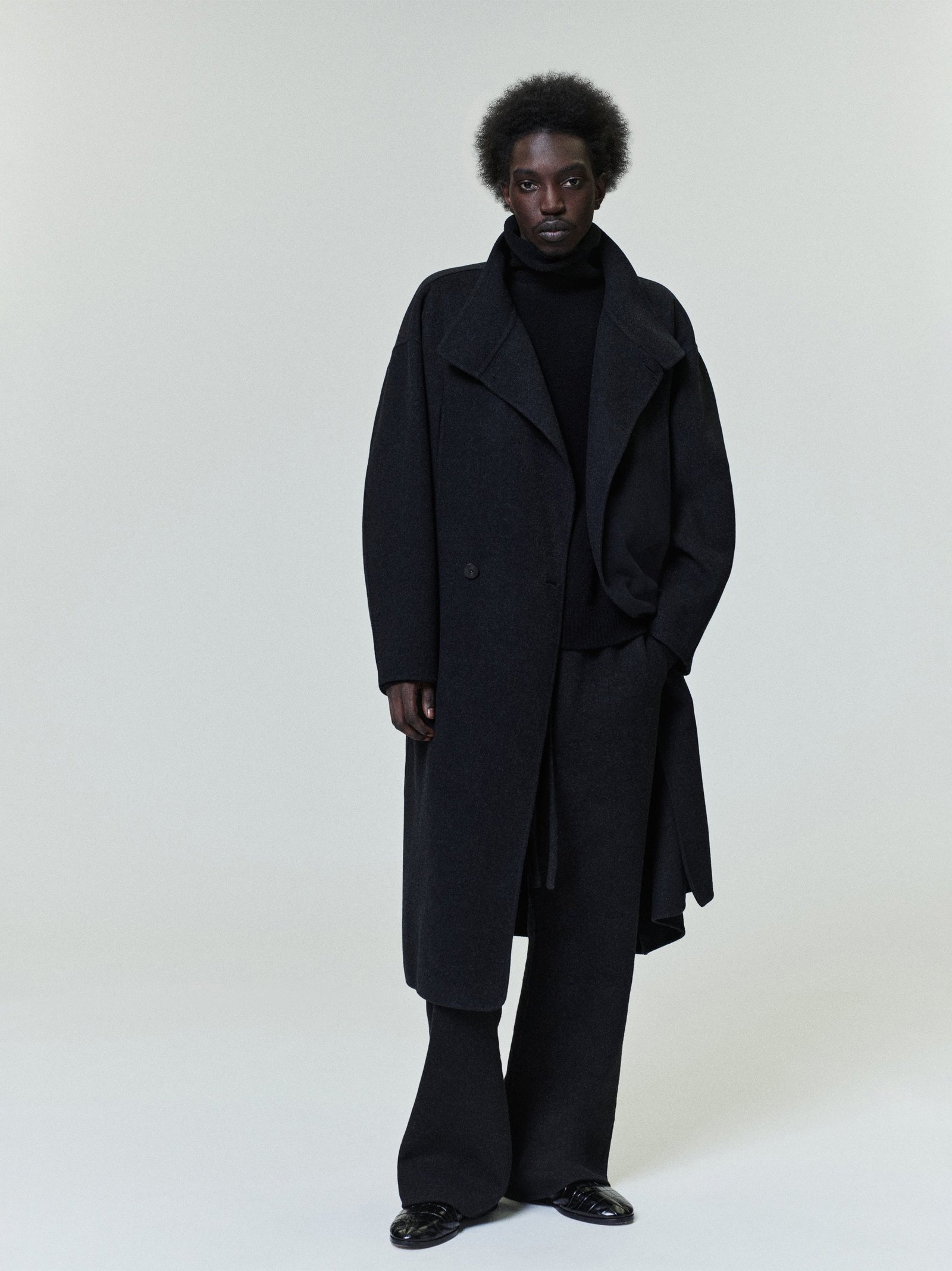 Wool Cashmere Highneck Coat