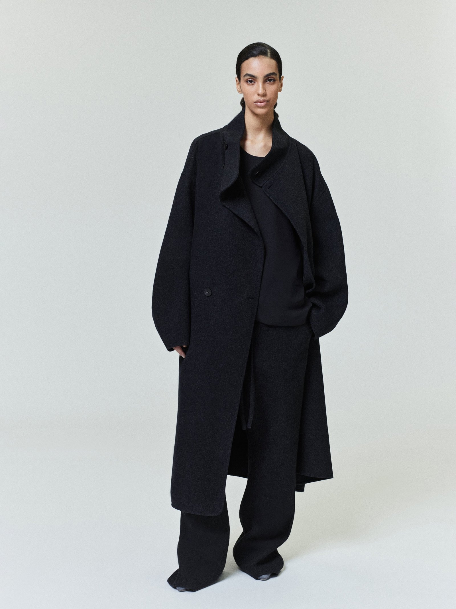 Wool Cashmere Highneck Coat - Image 3