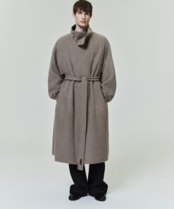 Wool Cashmere Highneck Coat