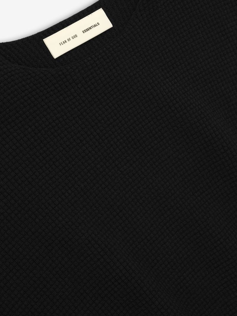 Waffle Crewneck 90s Sweater - Image 3