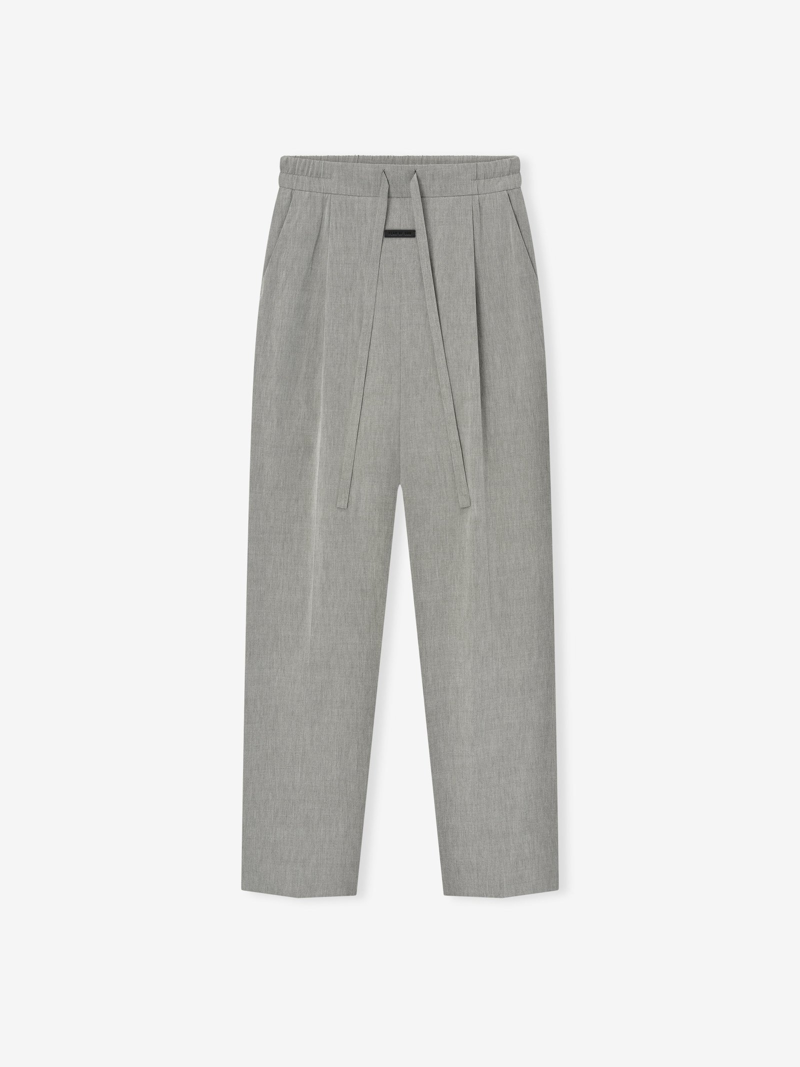 Virgin Wool Drawstring Straight Pant
