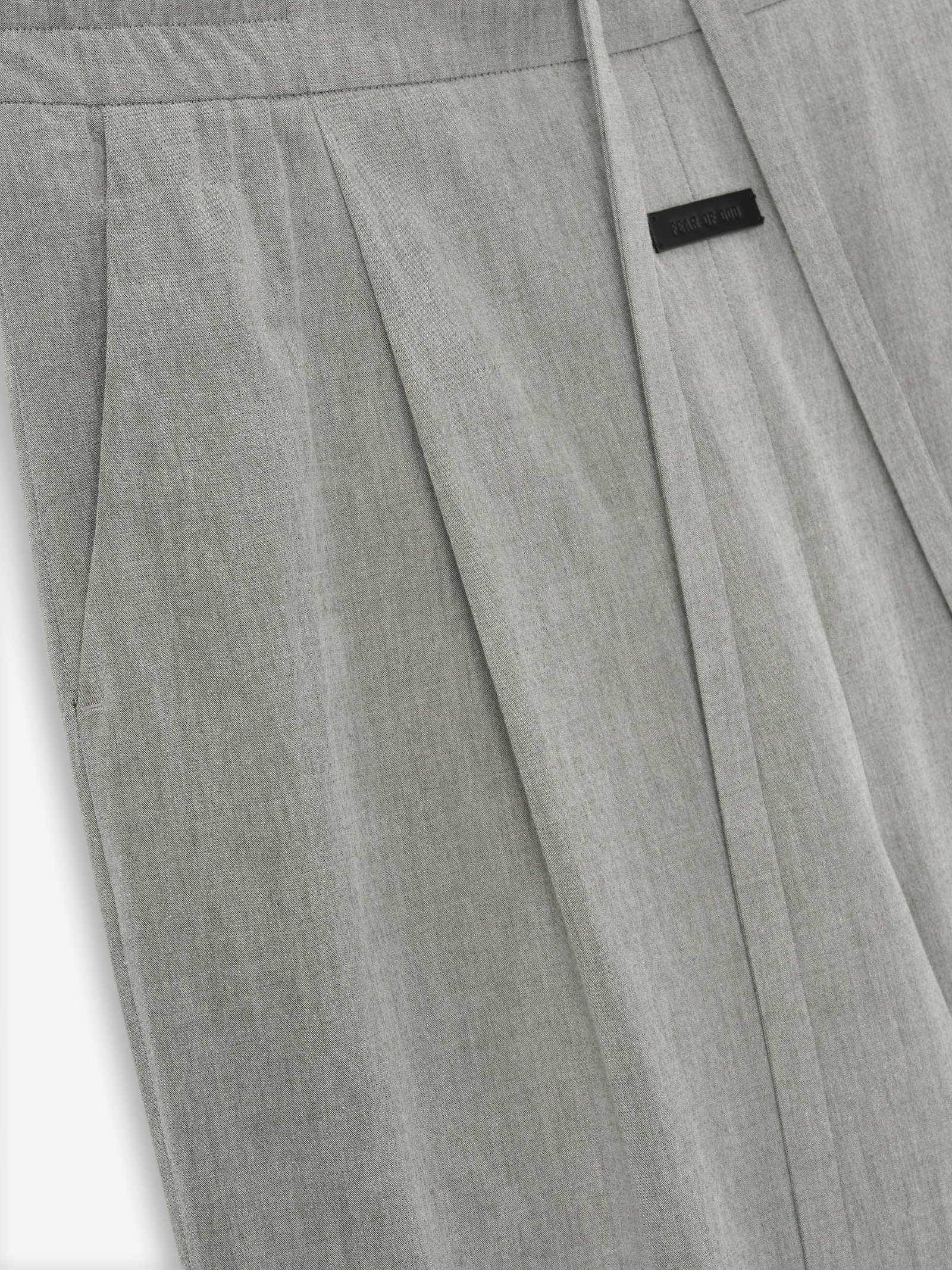 Virgin Wool Drawstring Straight Pant - Image 3