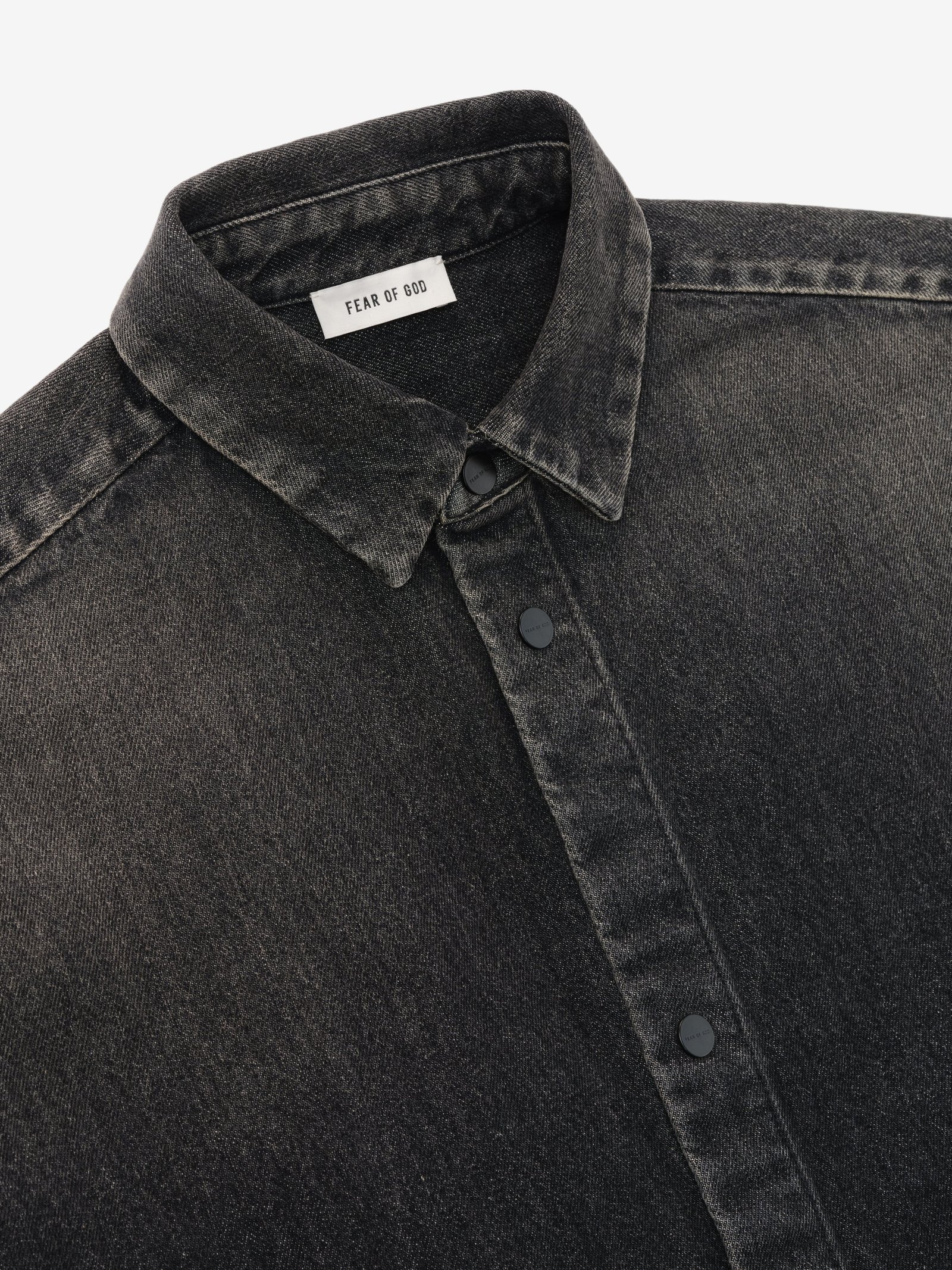 Snap Front Denim Overshirt - Image 3