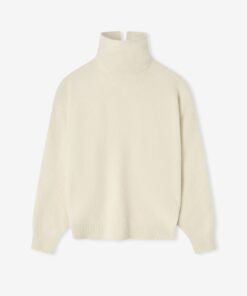 Wool Split High Neck Sweater