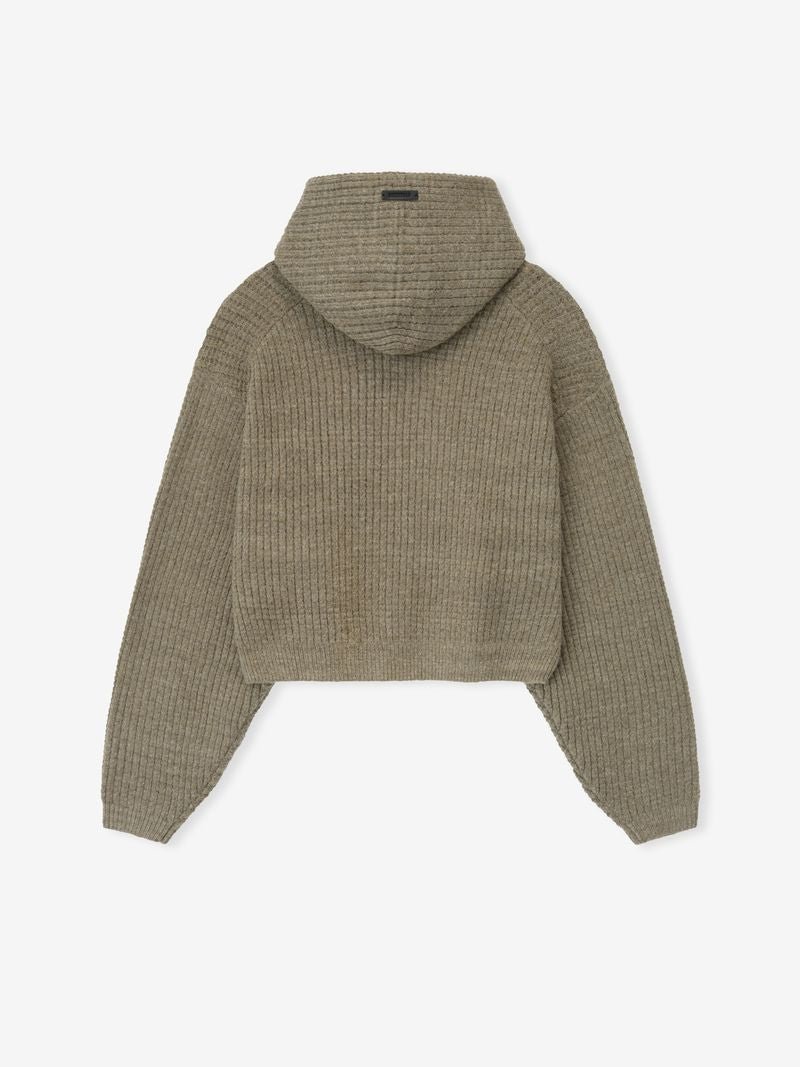 Womens Heavy Waffle 90s Hoodie - Image 4