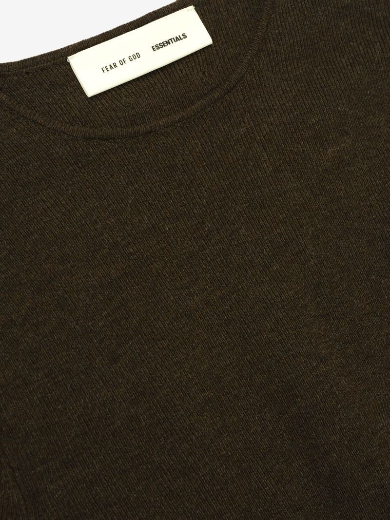 Womens Rib Long Sleeve Dress - Image 3